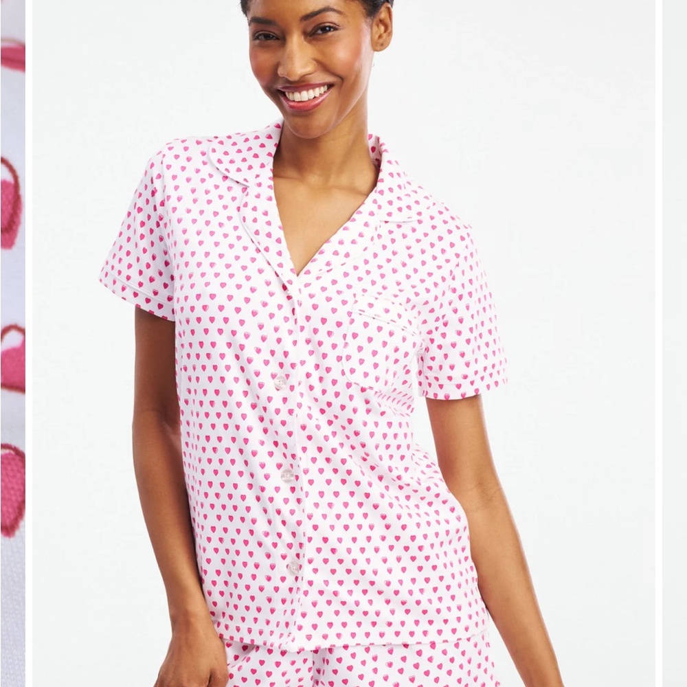 NWOT Roller rabbit disco hearts pattern pajama set